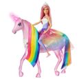 Barbie - Dreamtopia Barbie et sa Licorne Lumières Magiques - 32 cm - Poupée Mannequin - Ds 3 ans-2
