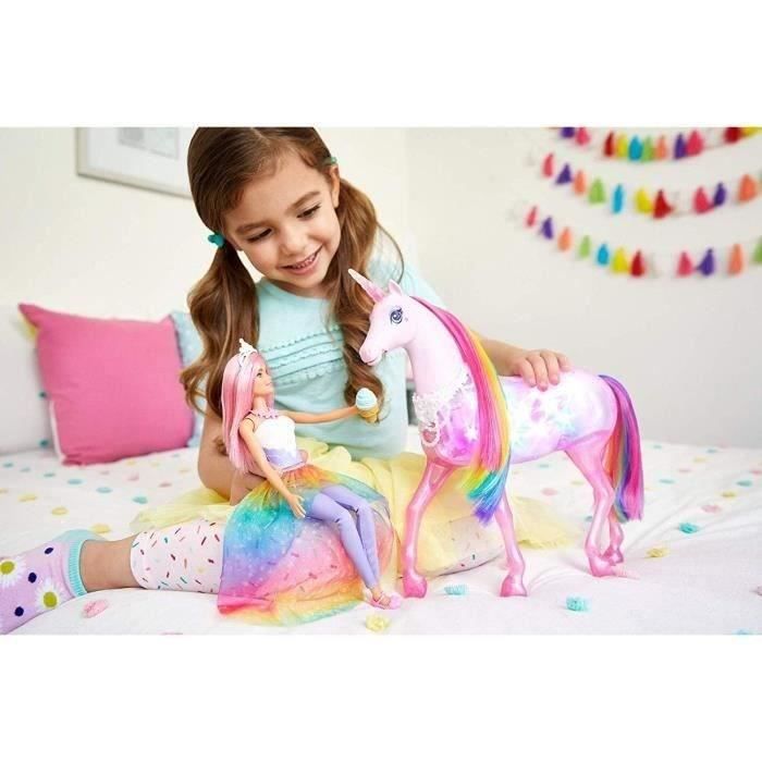 Disque azyme Barbie™ avec licorne 20 cm - Vegaooparty