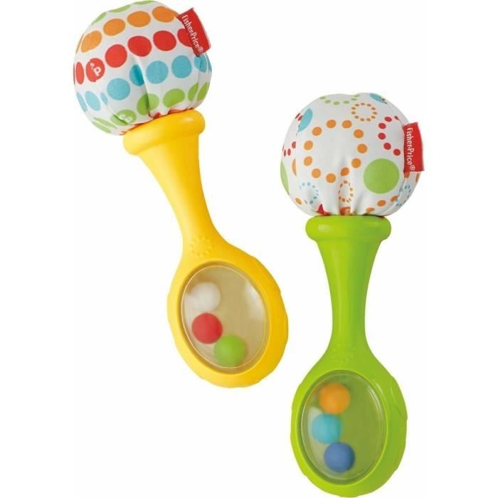 Fisher-Price - Mes Premières Maracas - Instrument de Musique Bébé - 3 mois et +