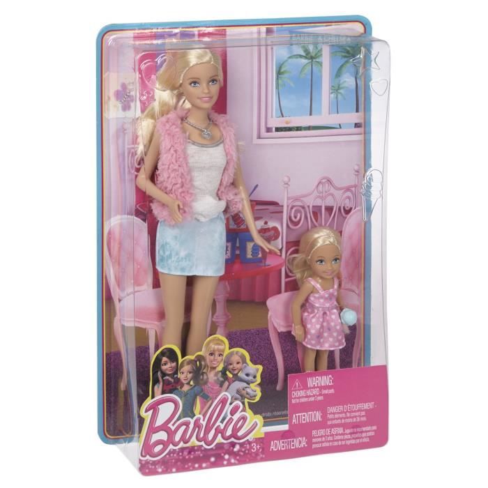BARBIE Coffret 2 soeurs Barbie et Chelsea Cdiscount Jeux Jouets