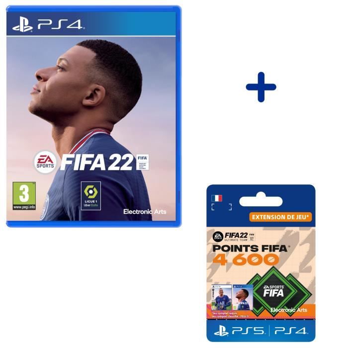 Pack Fifa 22 PS4 + 4600 Points FUT Code de Téléchargement PS4 & PS5