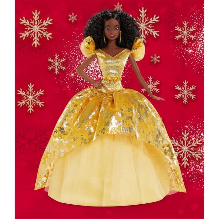 Poup e de Collection BARBIE Signature Joyeux No l 2020 Brune