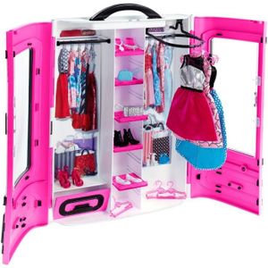 ACCESSOIRE POUPÉE Dressing transportable BARBIE - Rouge - 15 accesso