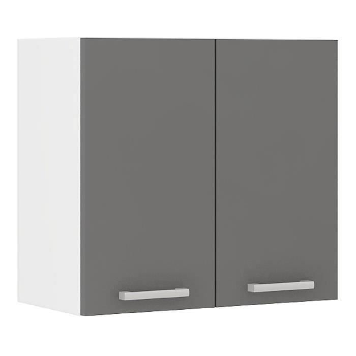 ULTRA Meuble haut de cuisine L 60 cm - Gris - Cdiscount Maison