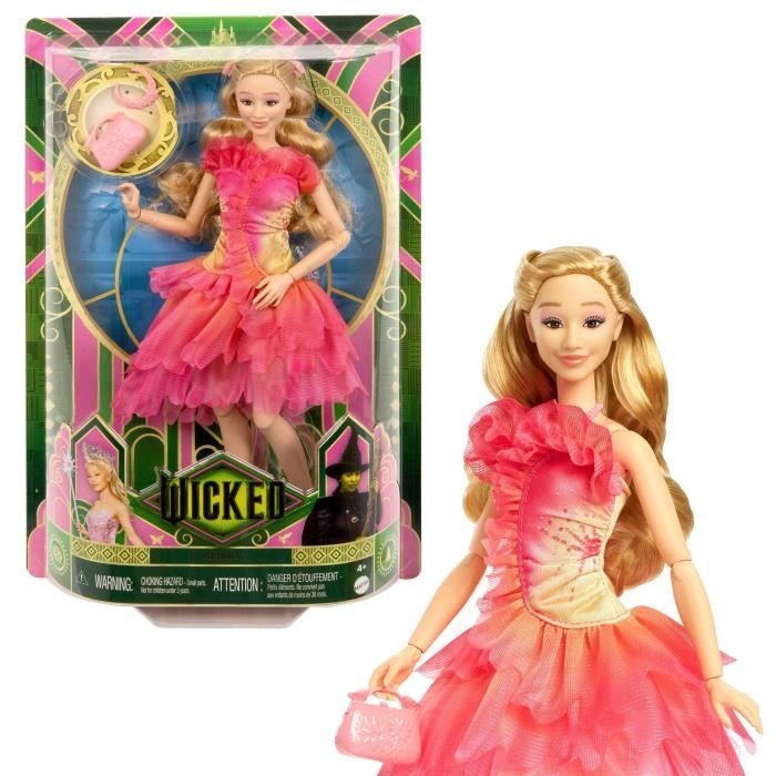 Mattel Wicked Poupée Glinda avec accessoires et habillages amovibles Disney HXT63
