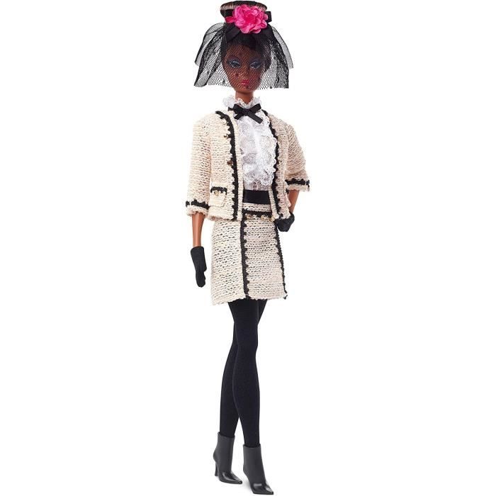 Barbie Signature Bfmc eme Anniversaire Elegante En Tailleur En Tweed Poupee De Collection Cdiscount Jeux Jouets