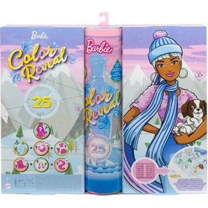 POUPÉE Barbie - Calendrier de l’Avent Color Reveal, avec 