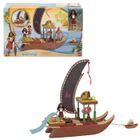 DISNEY PRINCESS MATTEL Disney Vaiana 2 - La pirogue de Vaïana + 1 poupée Vaiana + HeiHei le poulet JBT78