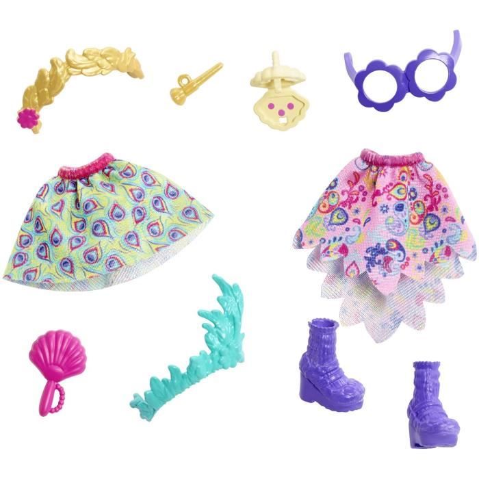 Enchantimals Coffret Sœurs avec mini-poupées Patter et Piera Paon, 2  mini-figurines animales et accessoires, jouet pour enfant, HCF83
