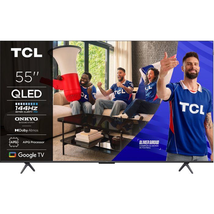 TCL 55T8B TV QLED 55 (138 cm) 4K UHD 3840x2160 144 Hz Dolby Vision Google TV 4xHDMI 2.1 WiFi