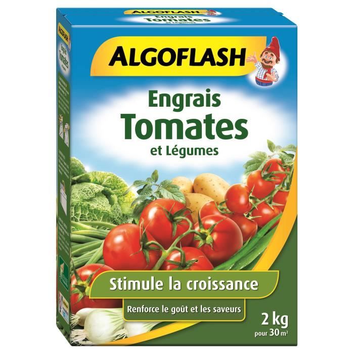 Engrais Tomates - ALGOFLASH - 2 kg - Engrais complet - Granulés