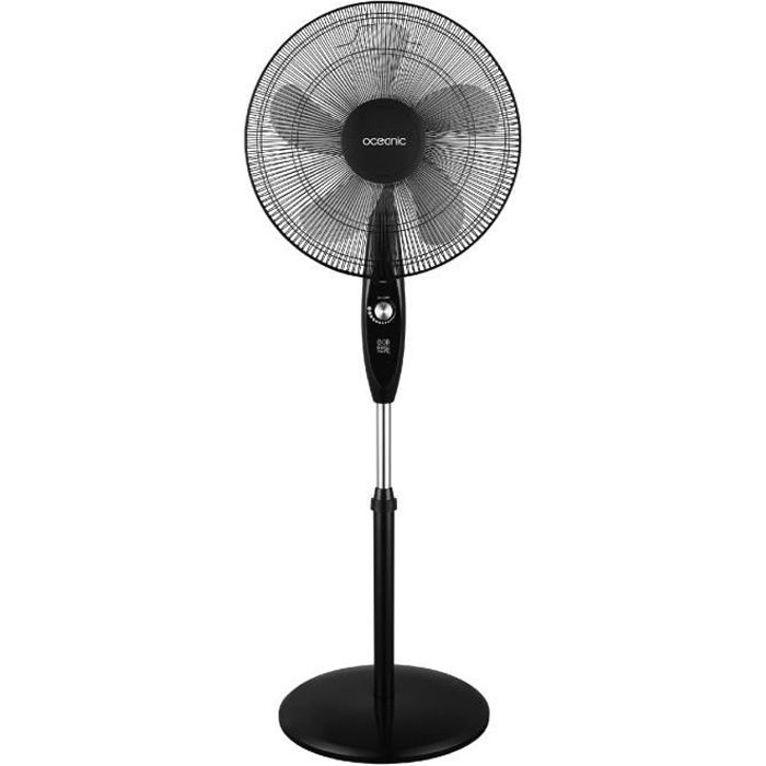 Oceanic Ventilateur Sur Pied 35 W Moteur Dc Diametre 40 Cm Silencieux Hauteur Reglable Oscillation Noir Cdiscount Bricolage