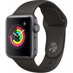 MONTRE CONNECTÉE Apple Watch Series 3 GPS - Boîtier 38 mm Gris sidéral Aluminium - Bracelet Gris (2017) - Reconditionné - Très bon état