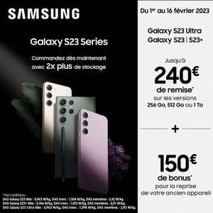 SMARTPHONE SAMSUNG Galaxy S23 128Go Noir - Reconditionné - Tr