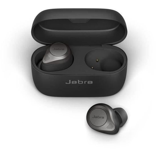 JABRA Elite 85t - Écouteurs Bluetooth avec réduction de bruit personnalisable - Noir titane - Reconditionné - Très bon état