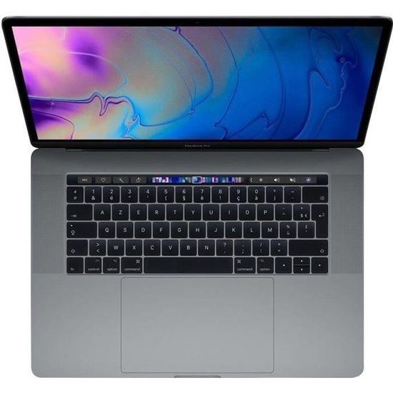 MacBook Pro Touch Bar 15" 2019 Core i7 2,6 Ghz 16 Go 512 Go SSD Gris Sidéral - Reconditionné - Très bon état