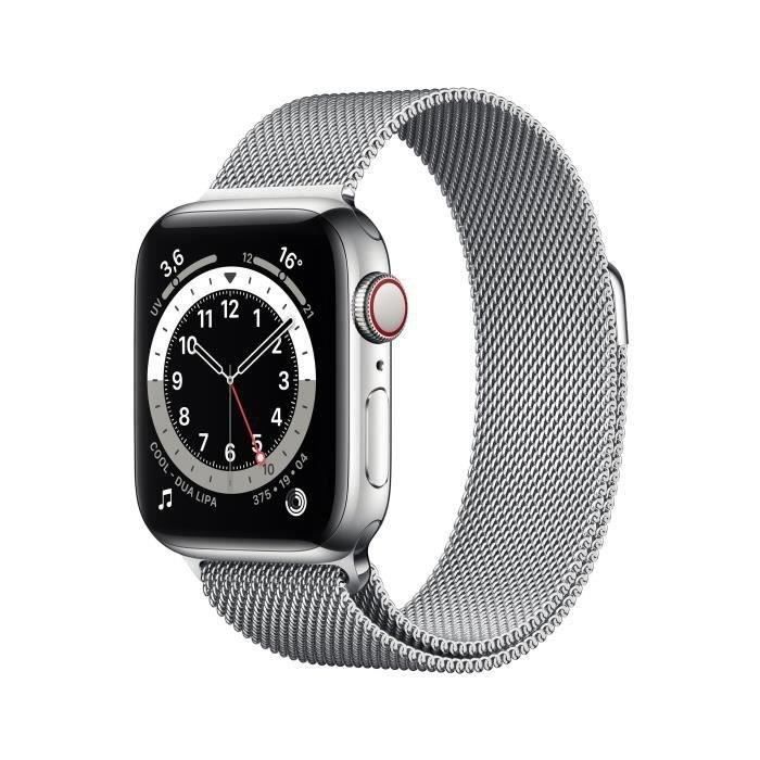 Apple Watch Series 6 GPS + Cellular 40mm Boîtier acier Bracelet 2020 - vue 7