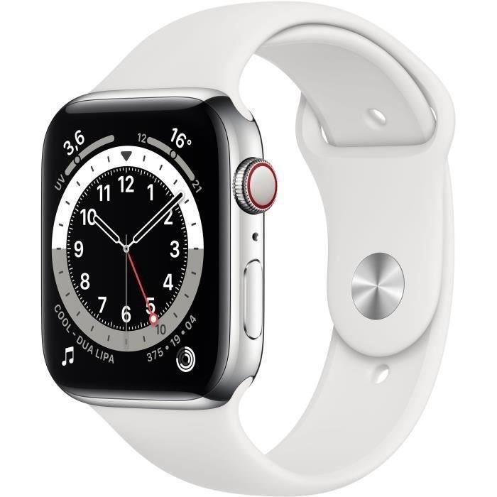 Apple Watch Series 6 GPS + Cellular 44mm Boîtier acier Bracelet 2020 - vue 5
