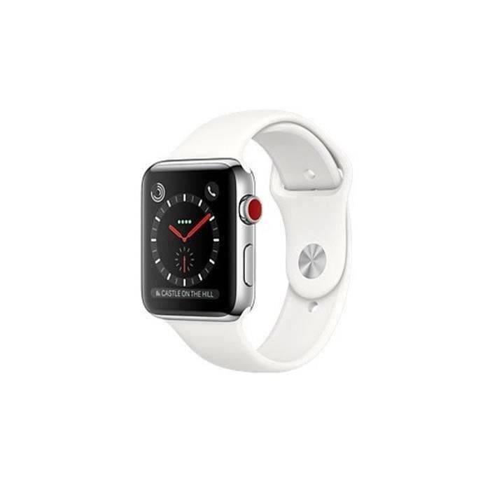 Apple Watch Series 3 GPS + Cellular Boîtier 38 mm Acier Bracelet 2017 - vue 3