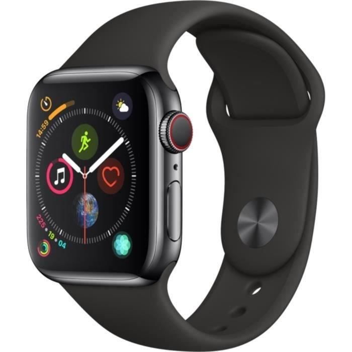 Apple Watch Series 4 GPS + Cellular 40mm Boîtier acier or Bracelet sable 2018 - vue 3