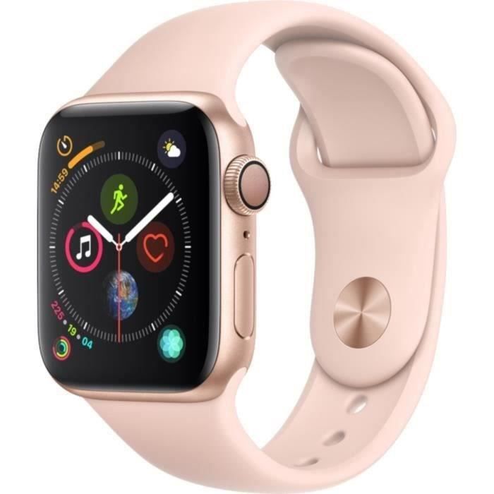 Apple Watch Series 4 GPS 40mm Boîtier aluminium or Bracelet des sables 2018 - vue 2