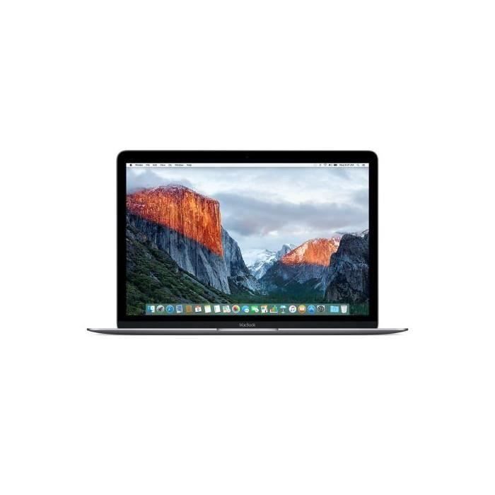 APPLE MacBook Retina 12 2017 i5 – 13 Ghz – 8 Go RAM – 512 Go SSD – Gris Sidéral – Reconditionné – Très bon état
