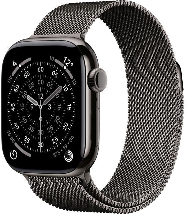 Apple Watch Series 11 GPS + Cellular - 42mm Slate Titanium - Bracelet Milanese Loop (2025) - Reconditionné - Très bon état Reconditionné - Apple reconditionné disponible sur Cdiscount Seconde Vie