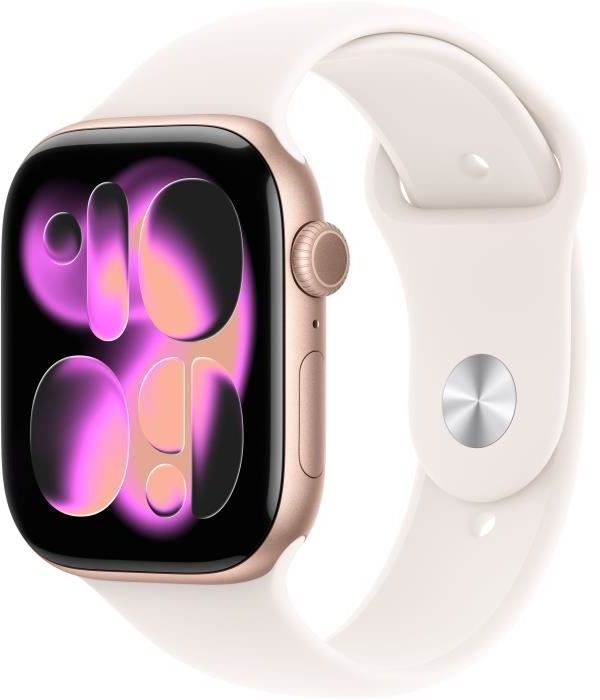 Apple Watch Series 11 GPS + Cellular 46mm Gold Aluminium Bracelet Sport Band / 2025 - vue 2