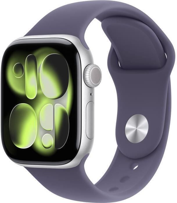 Apple Watch Series 11 GPS - 42mm Silver Aluminium - Bracelet Sport Band - S/M (2025) - Reconditionné - Très bon état