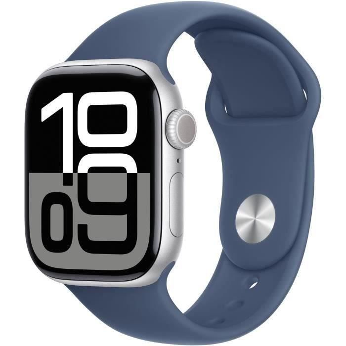 Apple Watch Series 10 GPS + Cellular - 42mm - Aluminium Silver - Bracelet Denim M/L (2024) - Reconditionné - Très bon état - Apple