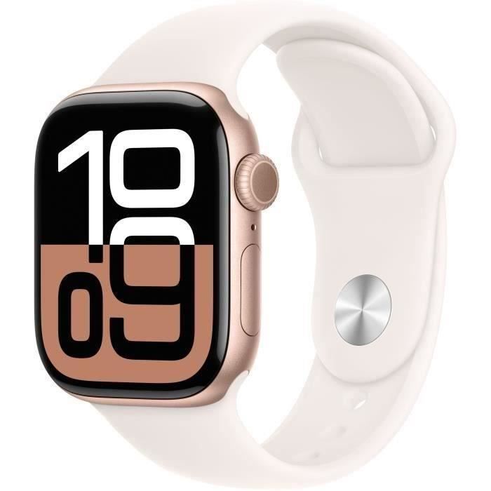 Apple Watch Series 10 GPS + Cellular 42mm Aluminium Gold Bracelet Blush / 2024 - vue 2