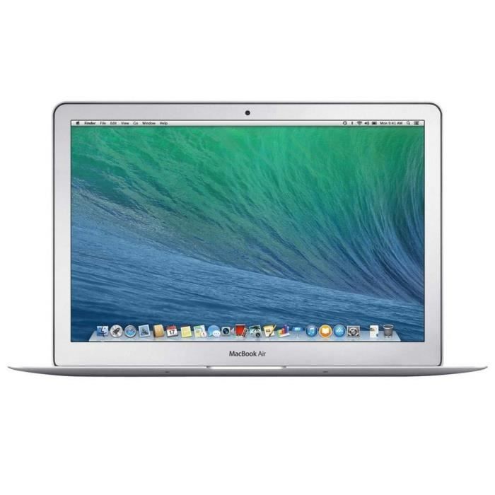Macbook Air 13 Azerty Core i5 14GHz 4GB RAM 128GB SSD Argent – Reconditionné – Très bon état