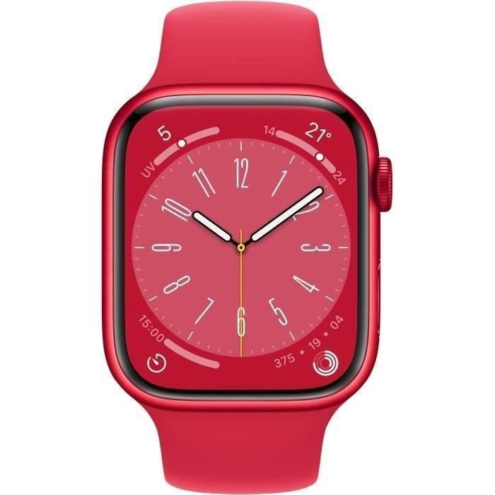 Apple Watch Series 8 GPS + Cellular - 45mm - Boîtier (PRODUCT)RED Aluminium - Bracelet (PRODUCT)RED - Reconditionné - Très bon état Reconditionné - Apple reconditionné disponible sur Cdiscount Seconde Vie