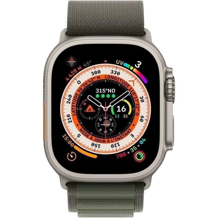 Apple Watch Ultra GPS + Cellular 49mm Bracelet Alpine Loop Small - vue 2