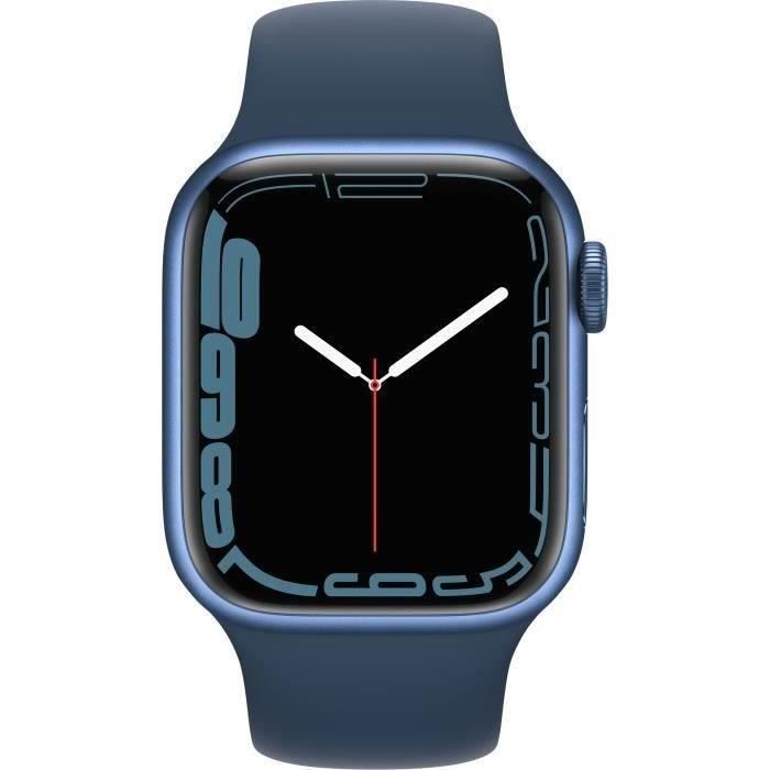 Apple Watch Series 7 GPS - 41mm - Boîtier Blue Aluminium - Bracelet Abyss Blue Sport - Reconditionné - Très bon état - Apple