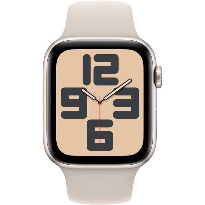 Apple Watch SE GPS - 44mm - Boîtier Starlight Aluminium - Bracelet Starlight Sport Band - S/M - Reconditionné - Très bon état