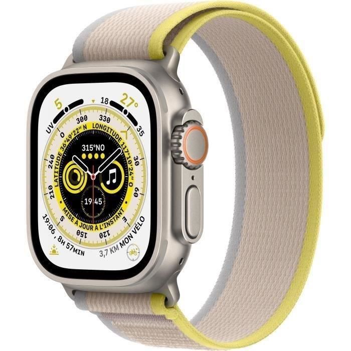 Apple Watch Ultra GPS + Cellular 49mm Bracelet Yellow Trail Loop / 2022 - vue 2