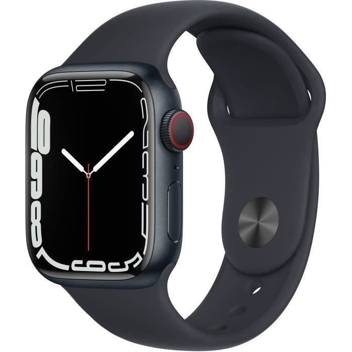 Apple Watch Series 7 GPS + Cellular - 41mm - Boîtier Midnight Aluminium - Bracelet Midnight S (2021) - Reconditionné - Très bon - Apple