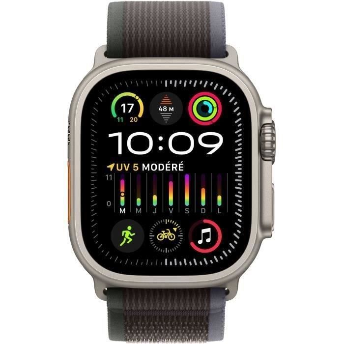 Apple Watch Ultra 2 GPS + Cellular- 49mm - Boîtier Titanium - Bracelet Blue/Black Trail Loop - M/L - Reconditionné - Très bon état
