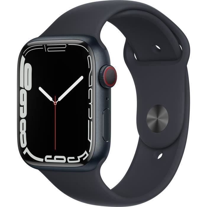 Apple Watch Series 7 GPS + Cellular - 45mm - Boîtier Midnight Aluminium - Bracelet Midnight S (2021) - Reconditionné - Très bon - Apple