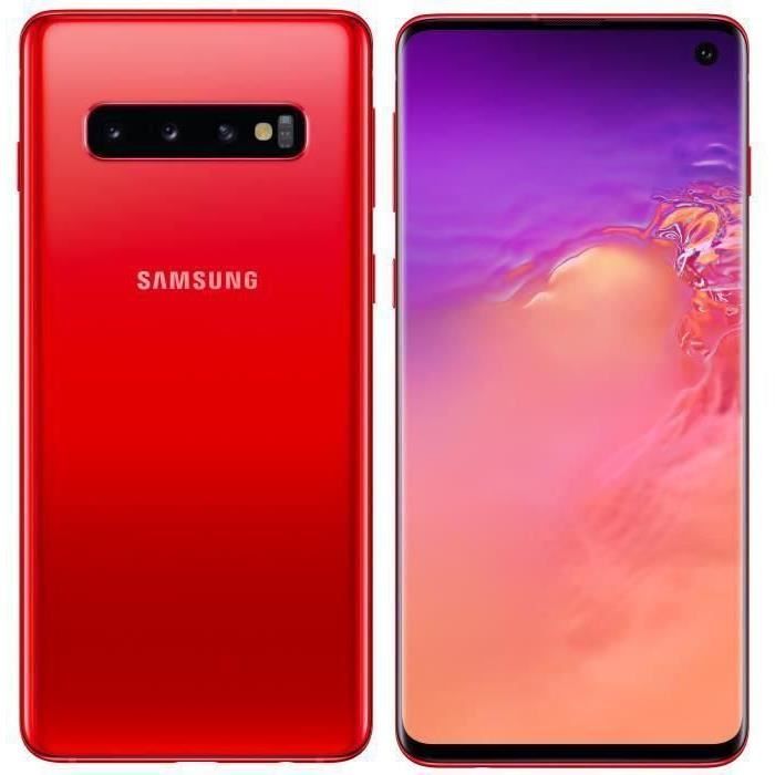 SAMSUNG Galaxy S10 128 go Rouge - Reconditionné - Très bon état Reconditionné - Samsung reconditionné disponible sur Cdiscount Seconde Vie