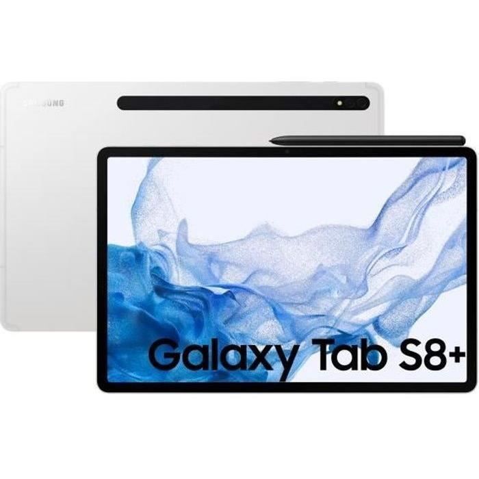 Tablette tactile - SAMSUNG Galaxy Tab S8+ - 12.4 - RAM 8Go - Stockage 128Go - Argent - WiFi - S Pen - Reconditionné - Très bon - Samsung