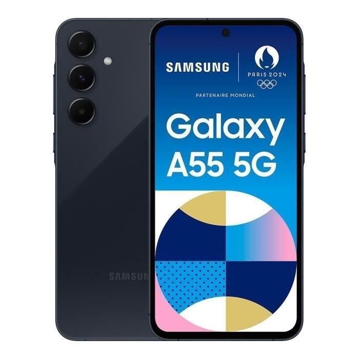SAMSUNG Galaxy A55 5G Smartphone 128Go Bleu nuit (2024) - Reconditionné - Très bon état