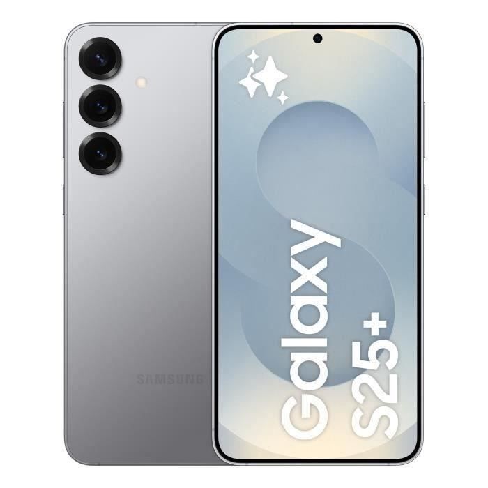 SAMSUNG Galaxy S25 Plus AI Smartphone 256 Go Gris (2025) - Reconditionné - Très bon état