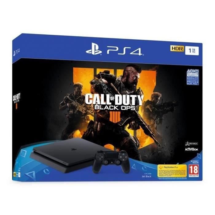 PS4 Slim 1to + manette NOIR + STREET FIGHTER V - Jeux vidéo