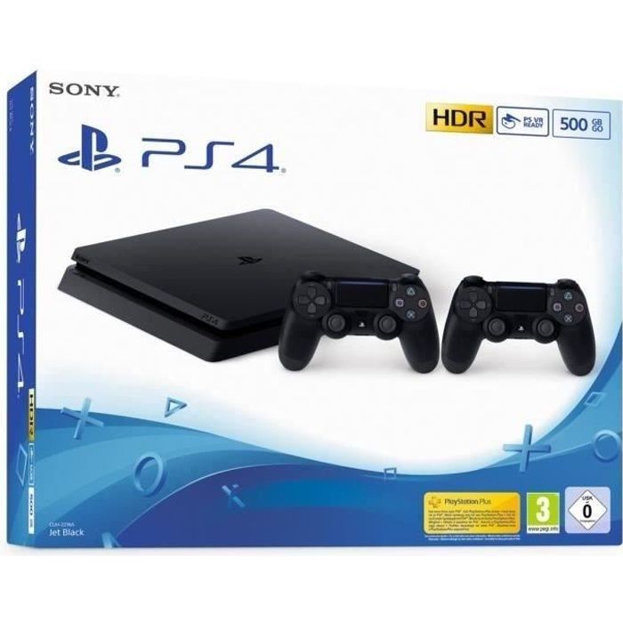 Console Sony PlayStation 4 Slim 500 Go + 2e DualShock 4 Noir