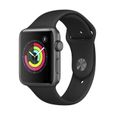 Apple Watch Series 3 GPS - 42mm Boîtier aluminium gris sidéral - bracelet noir (2018) - Reconditionné - Très bon état-1
