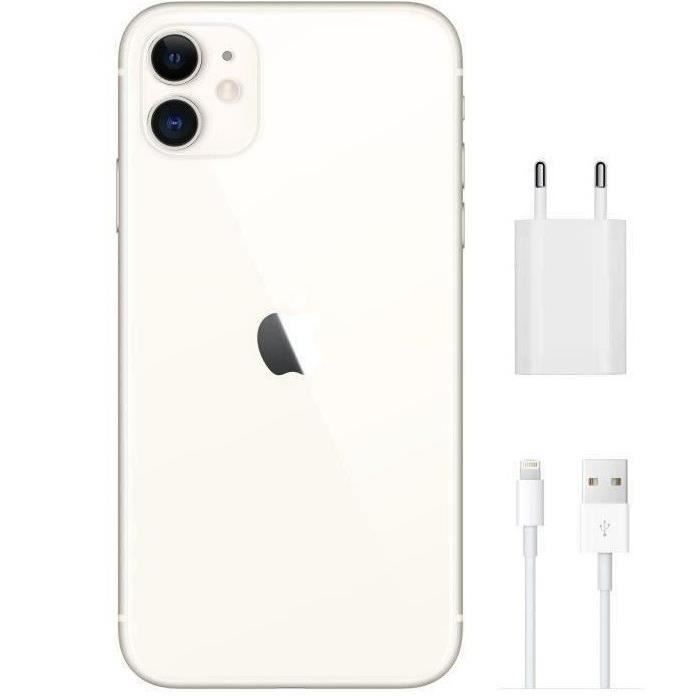 APPLE iPhone 11 64Go Blanc - Reconditionné - Excellent état - Cdiscount  Téléphonie