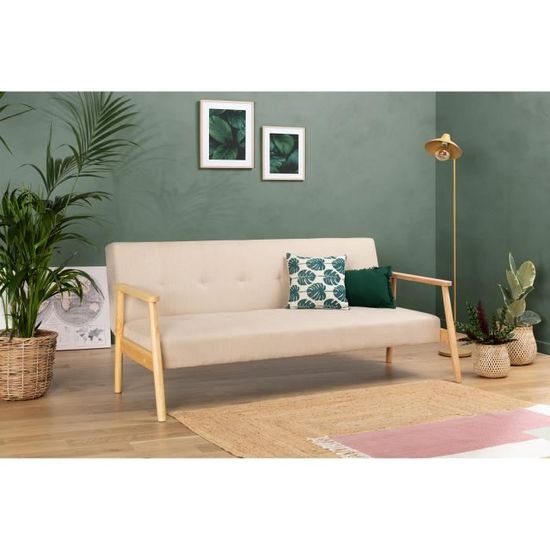 Table accoudoir de canapé 44x40 cm Plateau de canapé en bois hêtre -  Cdiscount Maison
