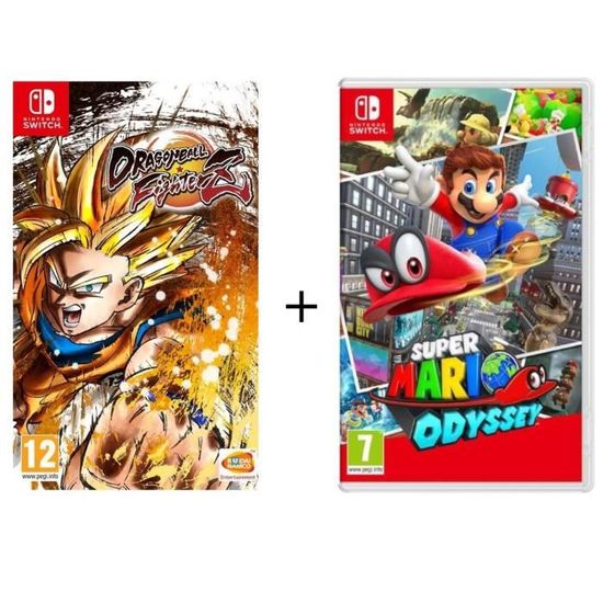 Pack 2 jeux Nintendo Switch : DBZ + Super Mario Odyssey